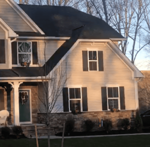 Picture of a beautiful large house with windows